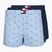 Boxeri pentru bărbați Tommy Hilfiger Woven Boxer Print 3 pack chambray flag/carb navy/c navy flag