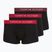 Boxeri pentru bărbați Tommy Hilfiger Trunk WB 3 pack medium red/rasp juice/burgundy