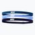 Bentiță Nike Elastic Headbands 2.0 3 szt. industrial blue/university blue/purple ink