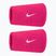 Benzi de încheietură Nike Swoosh Classic Doublewide Wristbands 2 buc vivid pink/white
