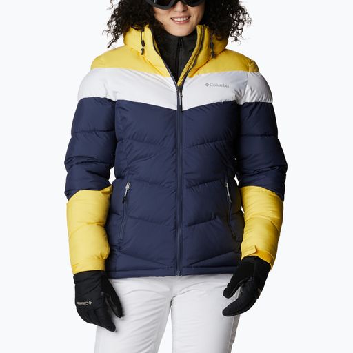 Columbia Abbott Peak Insulated jachetă de schi pentru femei albastru marin și galben 1909971