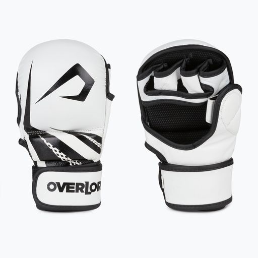Overlord mănuși de grappling Sparring MMA piele naturală alb 101003-W/M 3
