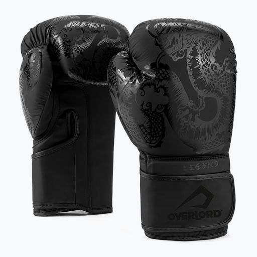 Overlord Legend mănuși de box din piele sintetică negru 100001-BK/10OZ 6