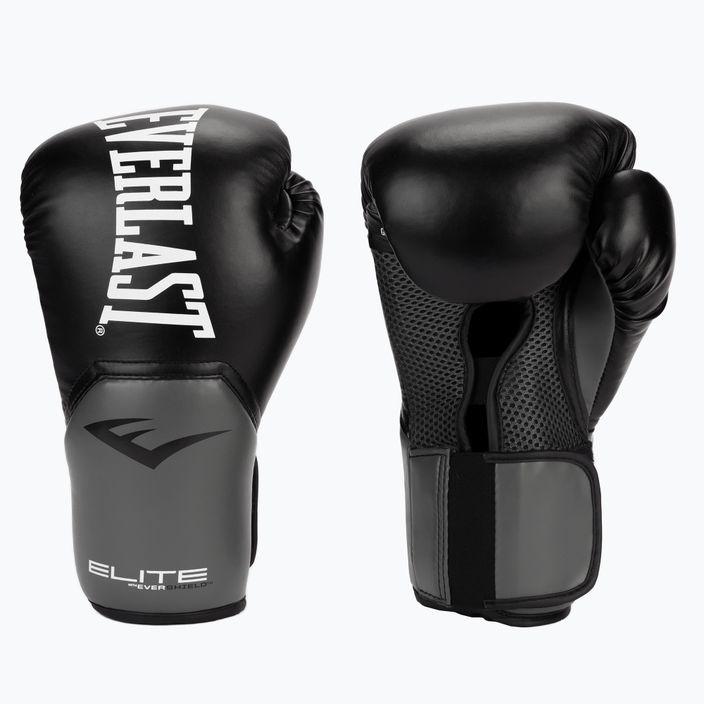 Mănuși de box pentru bărbați EVERLAST Pro Style Elite 5, negru, EV2500 BLK/GRY-10 oz. 3
