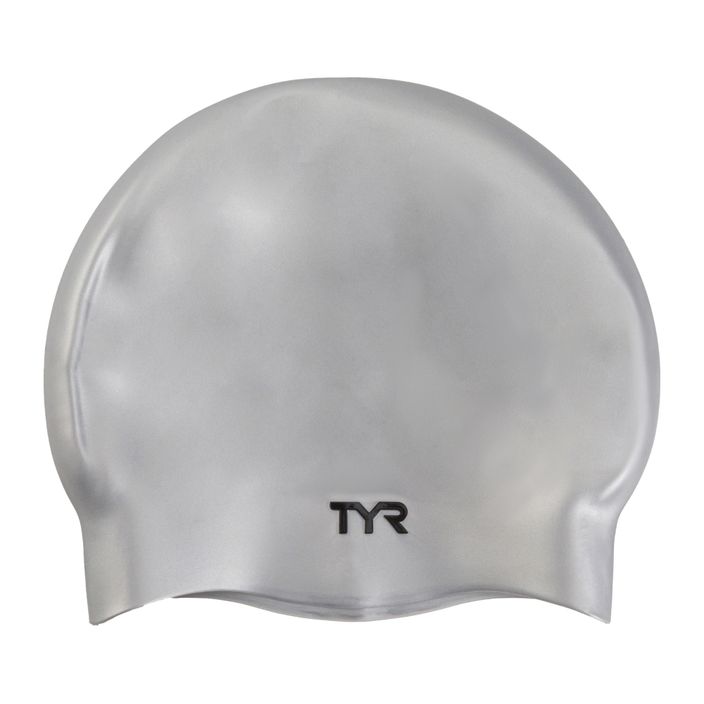 Șapcă de înot TYR Wrinkle-Free Silicone gri LCS 2