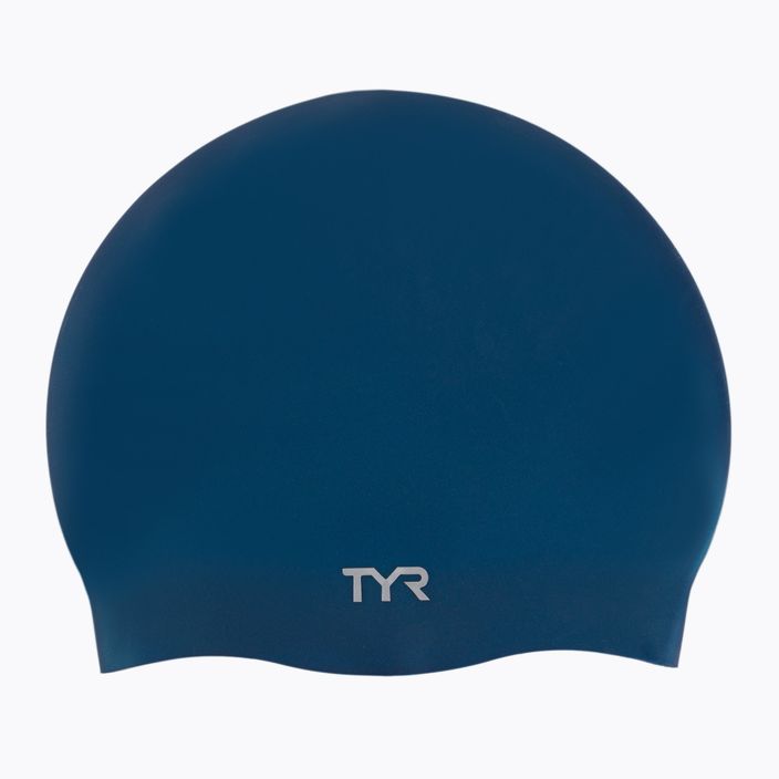 TYR Wrinkle-Free Silicone Swim Cap albastru marin LCS
