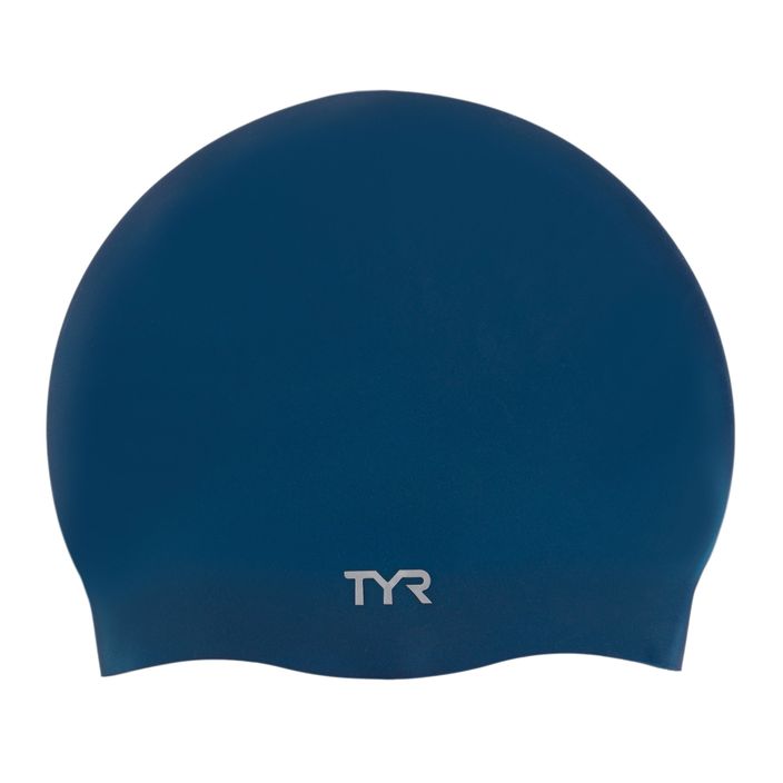 TYR Wrinkle-Free Silicone Swim Cap albastru marin LCS 2
