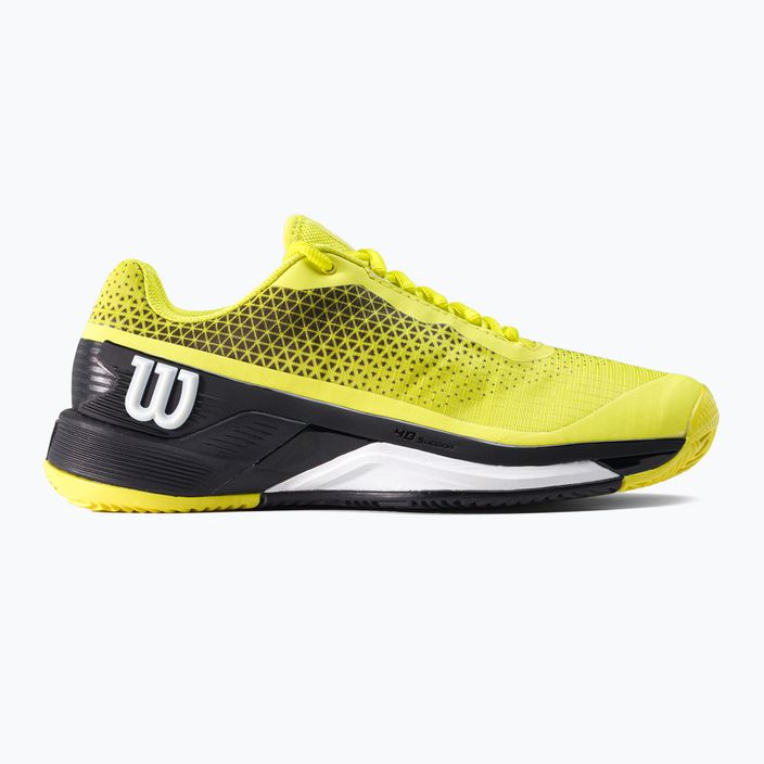 Încălțăminte de tenis pentru bărbați Wilson Rush Pro 4.0 Clay negru-galbenă WRS329450 2