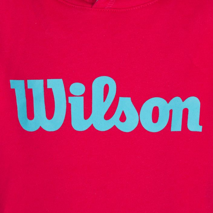 Tricou de tenis Wilson pentru copii Script Cotton PO Hoody roz WRA769221 3