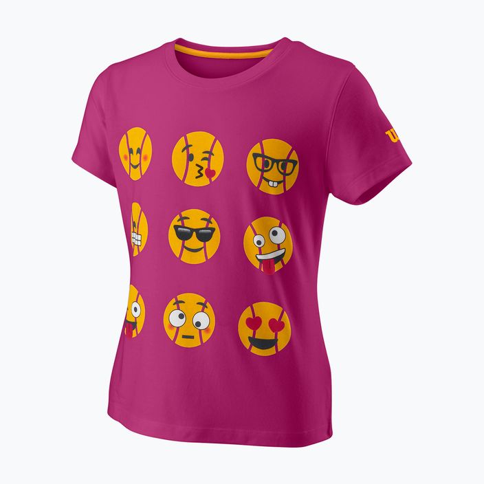 Wilson Emoti-Fun Tech Tee tricou de tenis pentru copii roz WRA807902 5