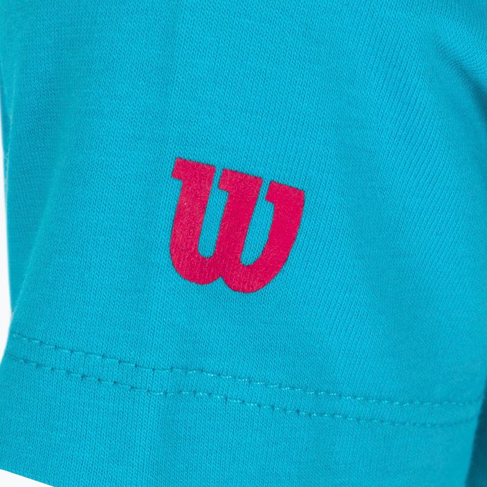 Tricou de tenis pentru copii Wilson Emoti-Fun Tech Tee albastru WRA807903 3