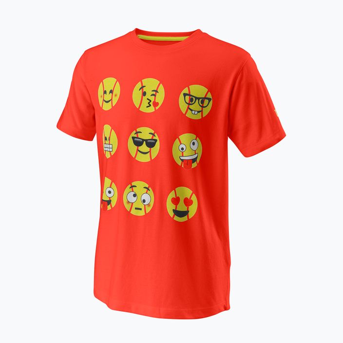 Tricou de tenis pentru copii Wilson Emoti-Fun Tech Tee portocaliu WRA807403 5
