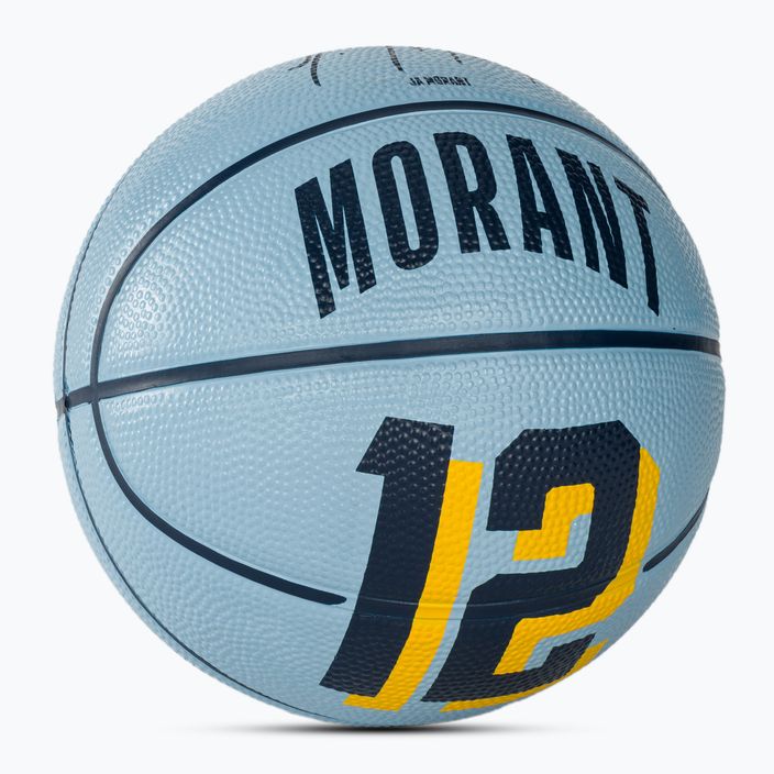 Minge de baschet pentru copii Wilson NBA Player Icon Mini Morant blue mărime 3 2