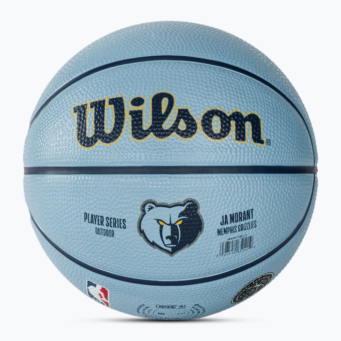 Minge de baschet pentru copii Wilson NBA Player Icon Mini Morant blue mărime 3 4