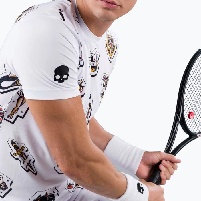 Tricou de tenis pentru bărbați HYDROGEN Tattoo Tech alb T00504001 4