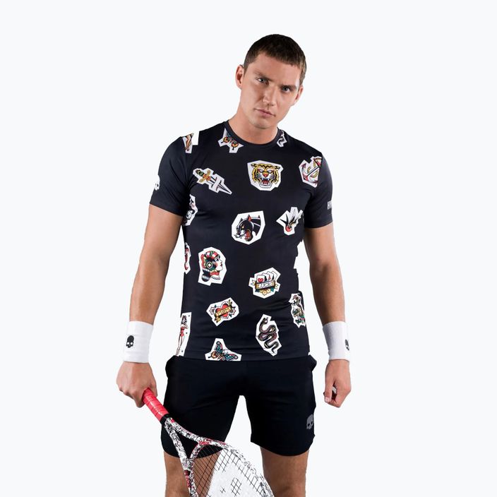 Tricou de tenis pentru bărbați HYDROGEN Tattoo Tech negru T00504007 3