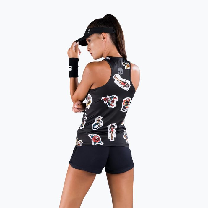 Tricou de tenis pentru femei HYDROGEN Tattoo Tech negru T01525007 4