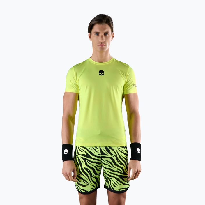 Tricou de tenis galben fluorescent pentru bărbați HYDROGEN Basic Tech Tee