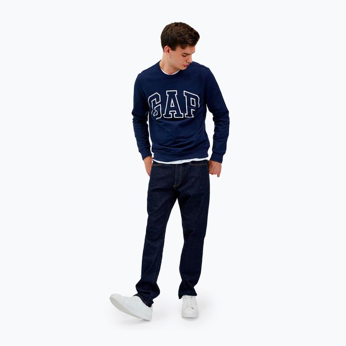 Hanorac pentru bărbați GAP Logo Crewneck blue navy 2