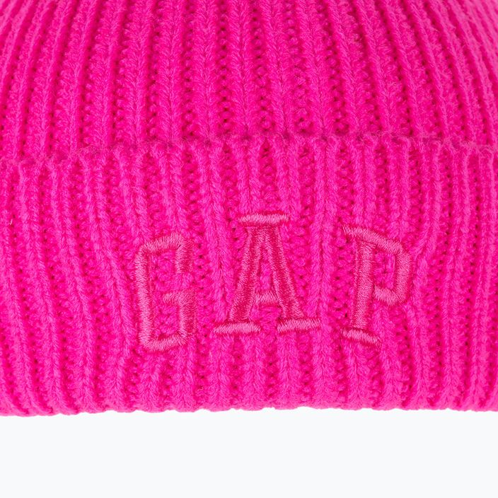 Șapcă pentru femei GAP V-Logo Beanie standout pink 6