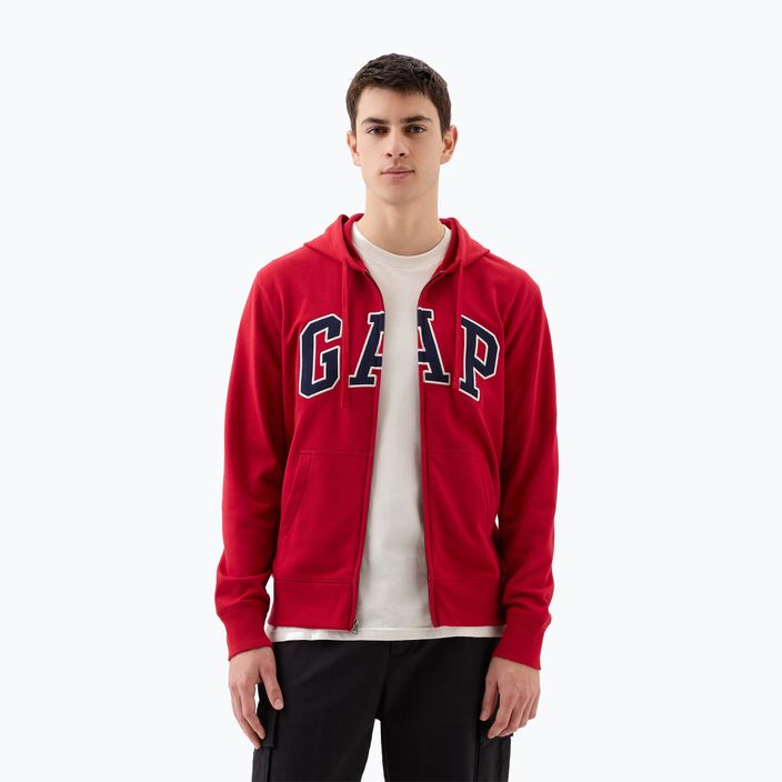 Hanorac pentru bărbați GAP Heritage French Terry Fullzip Logo lasalle red