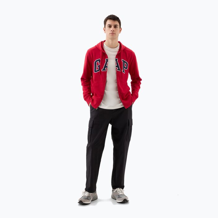 Hanorac pentru bărbați GAP Heritage French Terry Fullzip Logo lasalle red 2