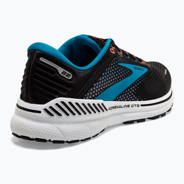 Pantofi de alergare pentru bărbați BROOKS Adrenaline GTS 22 negru-albastru 1103661D034 13