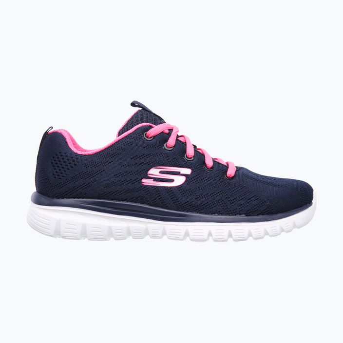 SKECHERS Graceful Get Connected pantofi de antrenament pentru femei, culoare navy/roz cald 7
