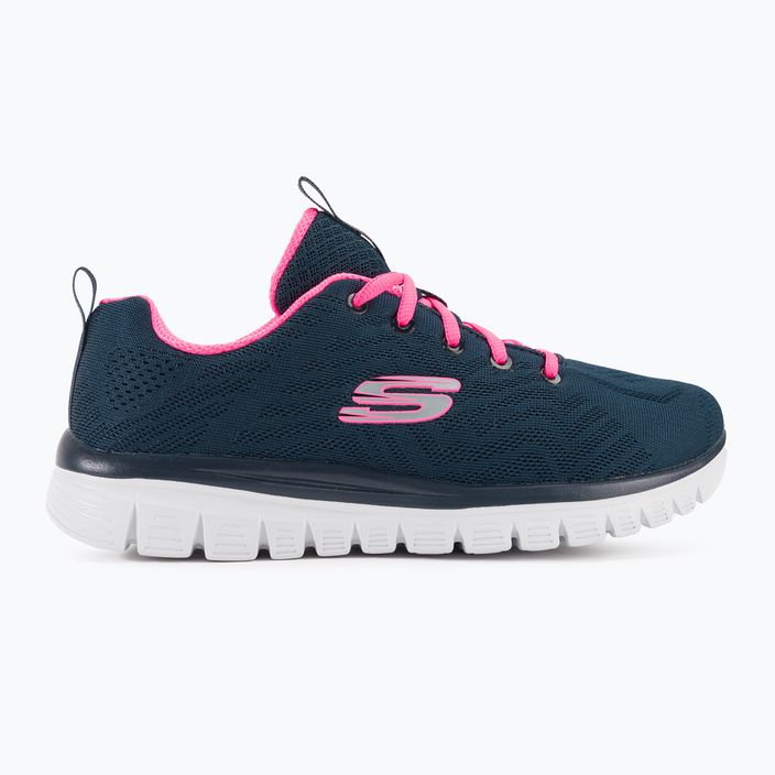 SKECHERS Graceful Get Connected pantofi de antrenament pentru femei, culoare navy/roz cald 2