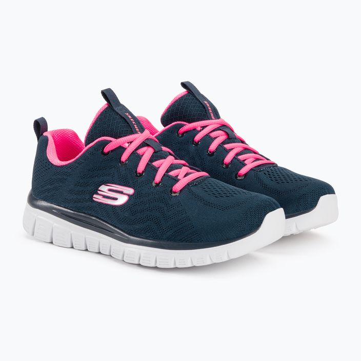 SKECHERS Graceful Get Connected pantofi de antrenament pentru femei, culoare navy/roz cald 4