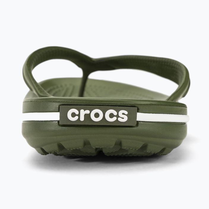 Papuci Crocs Crocband Flip army green/white 7