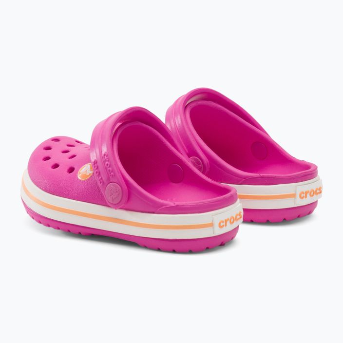 Șlapi Crocs Kids Crocband Clog roz electric/cantaloupe flip-flops 4