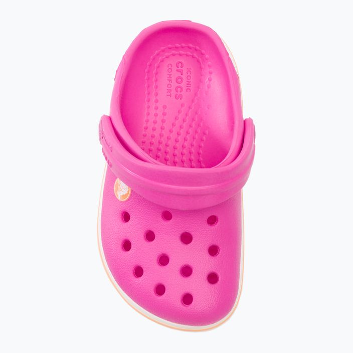 Șlapi Crocs Kids Crocband Clog roz electric/cantaloupe flip-flops 7