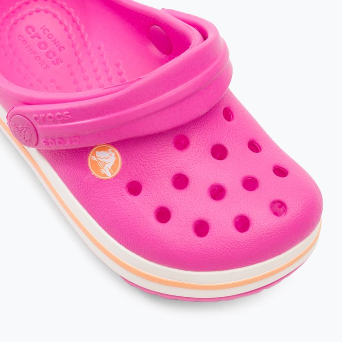 Șlapi Crocs Kids Crocband Clog roz electric/cantaloupe flip-flops 8
