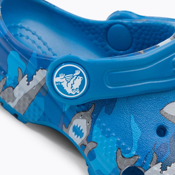 Crocs Classic Shark Clog prep albastru pentru copii flip-flops pentru copii 9