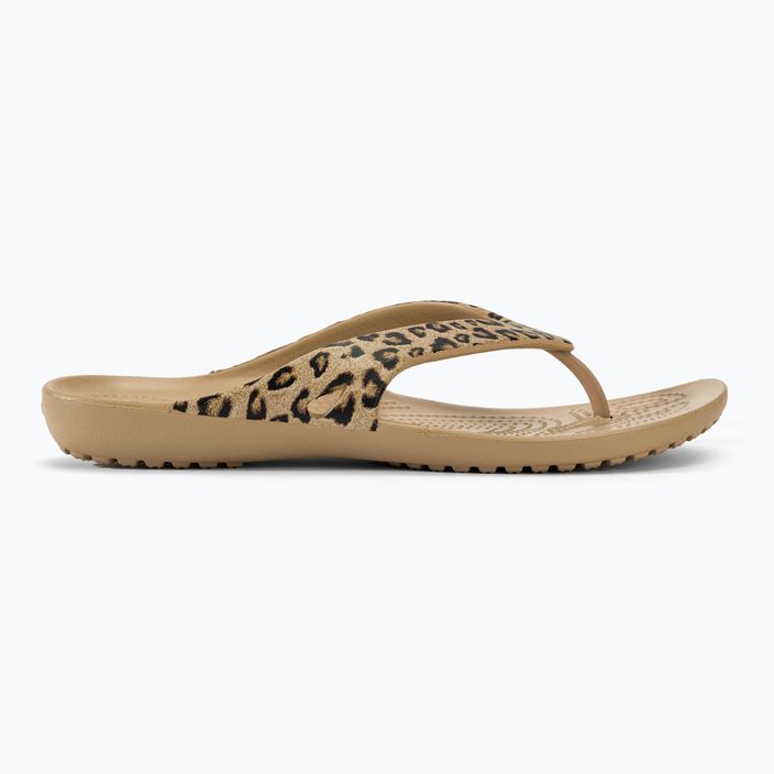 Șlapi de femei Crocs Kadee II Leopard/gold pentru femei 2