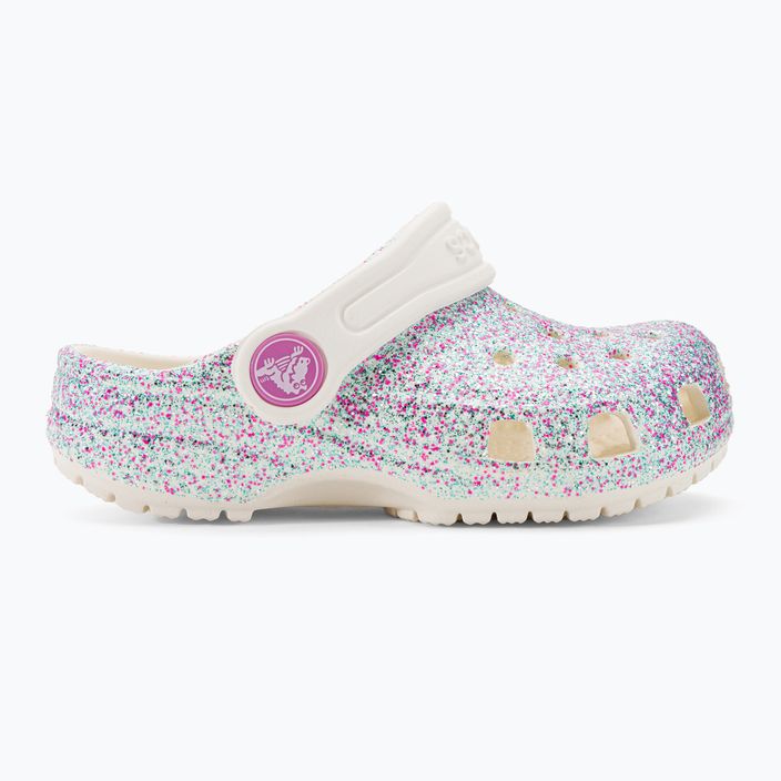 Crocs Classic Glitter Clog T bianco sporco flip-flops pentru copii 3