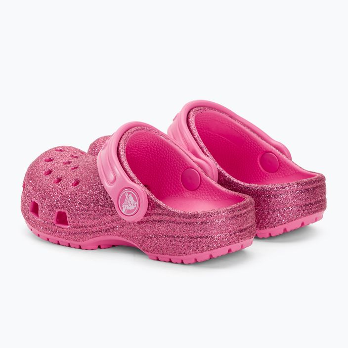Crocs Classic Glitter Clog T roz limonadă roz pentru copii flip-flops pentru copii 4