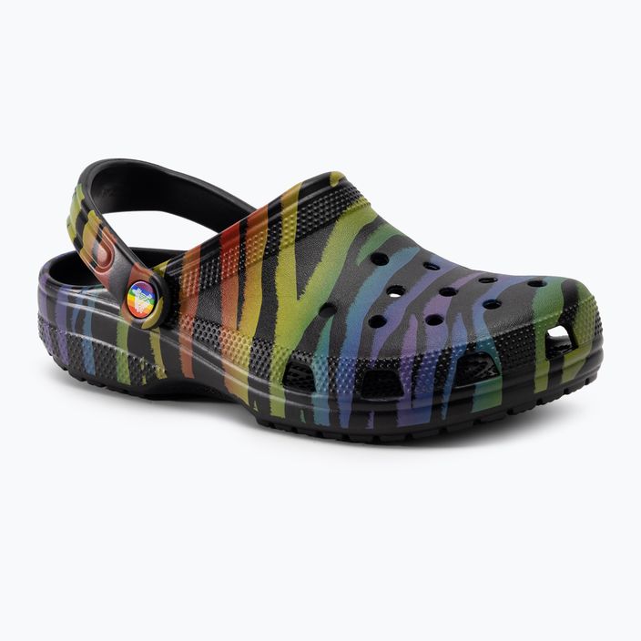 Papuci pentru femei Crocs Classic Seasonal Printed zebra rainbow 2