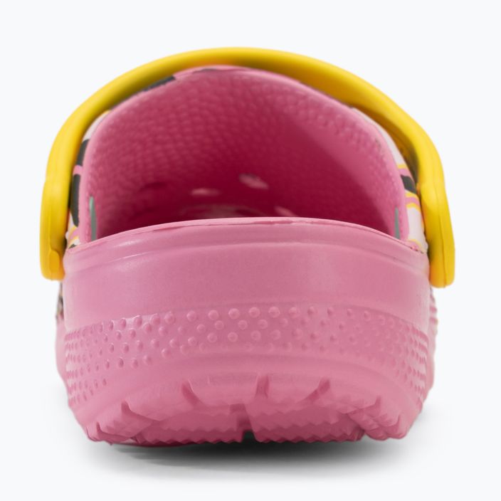 Papuci pentru copii  Crocs Ron English Party Animals Classic Clog Kids pink lemonade/multi 8