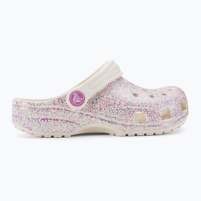 Crocs Classic Glitter Clog pentru copii flip-flops bianco sporco 3