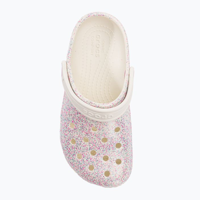 Crocs Classic Glitter Clog pentru copii flip-flops bianco sporco 7