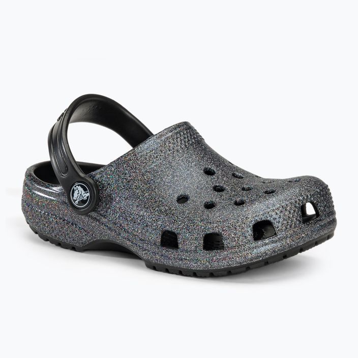 Crocs Classic Glitter Clog negru pentru copii flip-flops pentru copii ...