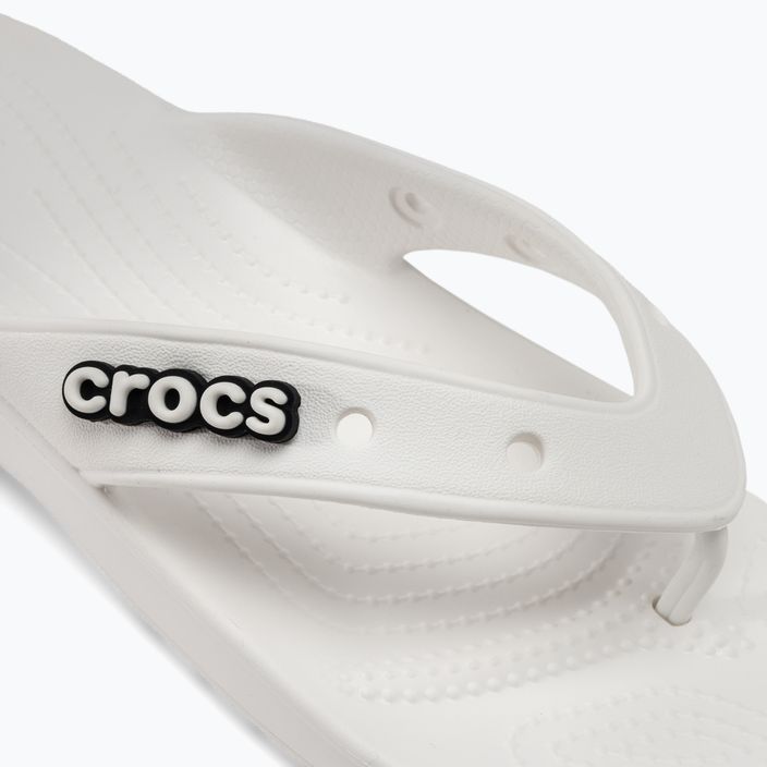 Șlapi Crocs Classic Flip pentru bărbați, de culoare albă 8
