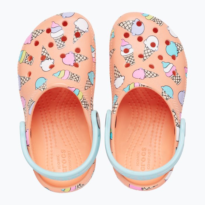 Copii Crocs Classic Pool Party Clog T orange 207846-83E flip flop pentru copii 13
