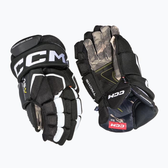 Mănuși de hochei pentru copii CCM Tacks AS-V Pro YTH black/white