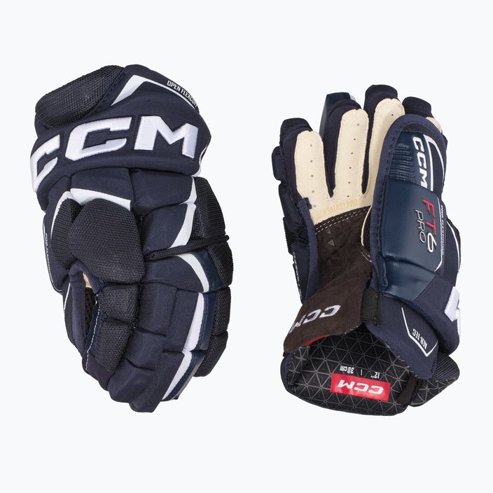 Mănuși de hochei CCM JetSpeed FT6 Pro SR navy/white