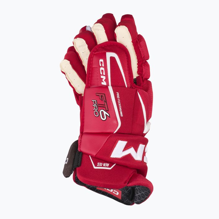 Mănuși de hochei CCM JetSpeed FT6 Pro SR red/white 3