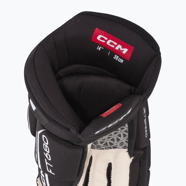 Mănuși de hochei CCM JetSpeed FT680 SR black/white 4