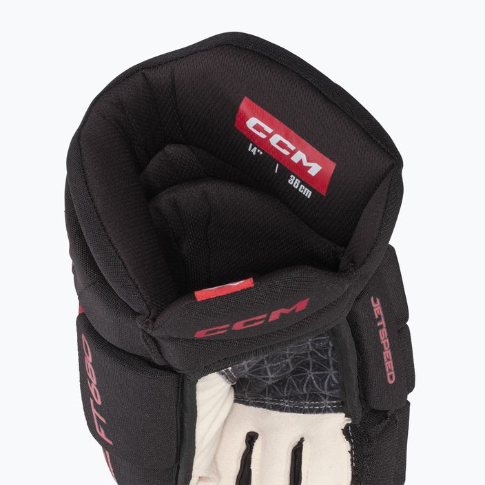 Mănuși de hochei CCM JetSpeed FT680 SR black/red 4